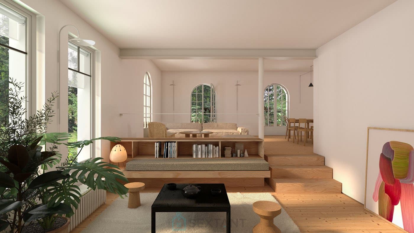 Un appartement avec terrasse dans une villa historique à Barbizon