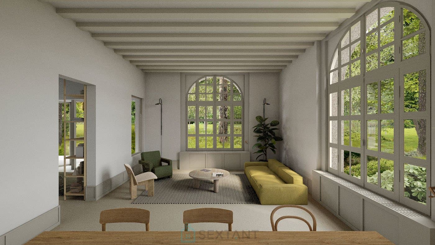 Un appartement avec terrasse dans une villa historique à Barbizon