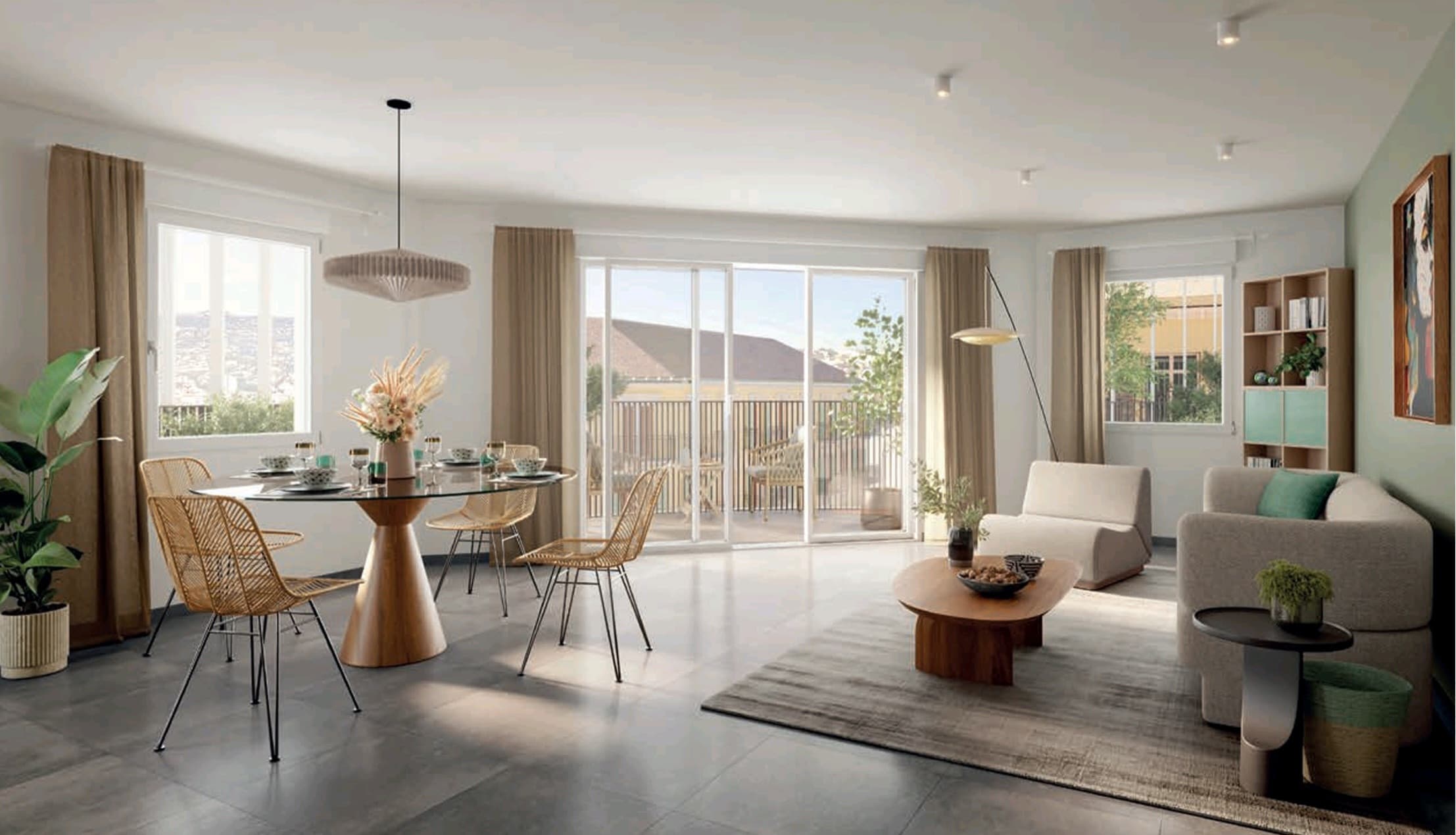 Nice – Quartier du Port - Granx 4P avant dernier étage - Résidence neuve 