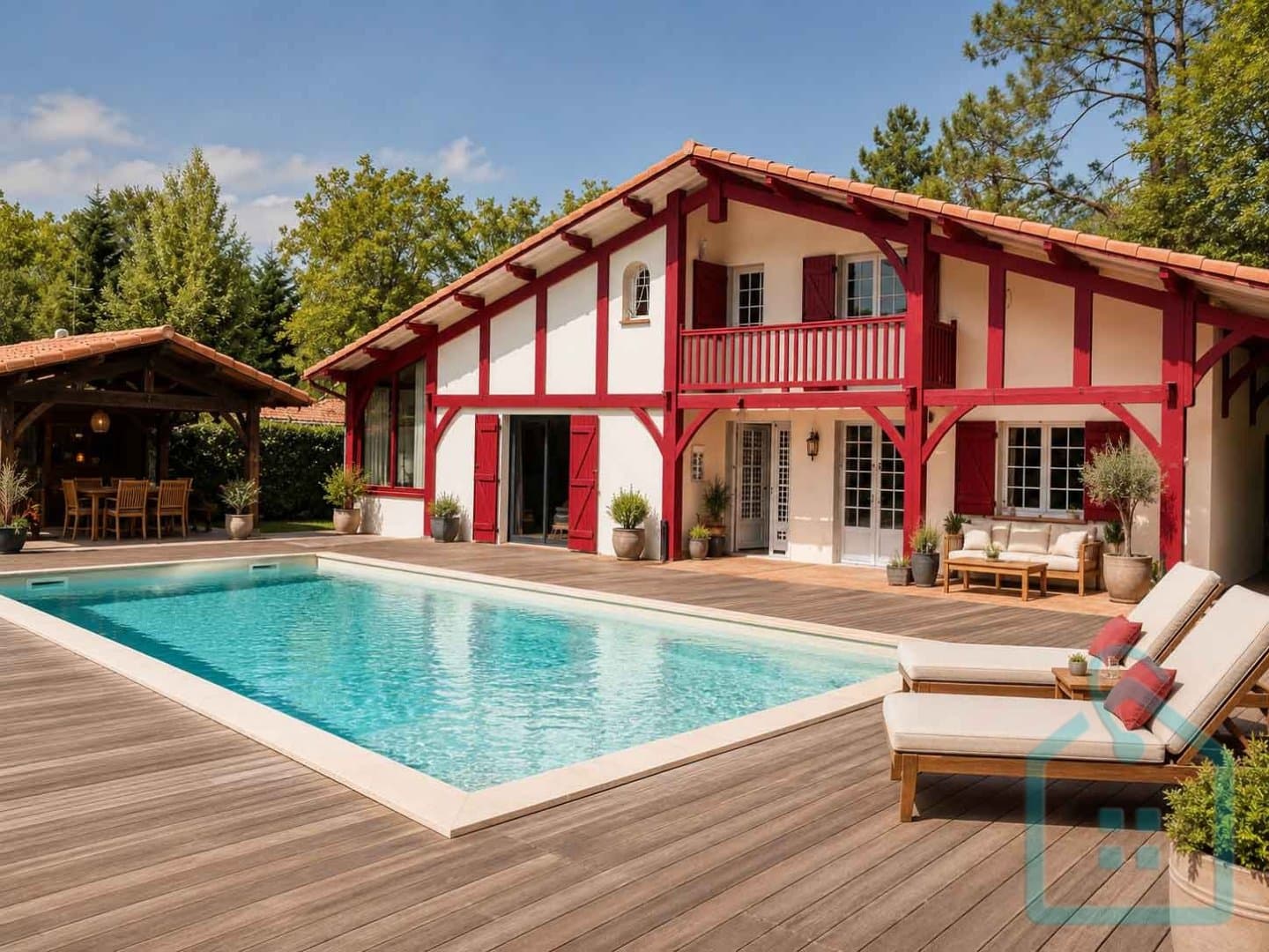 Biscarrosse – Propriété d’inspiration basque avec piscine & potentiel foncier