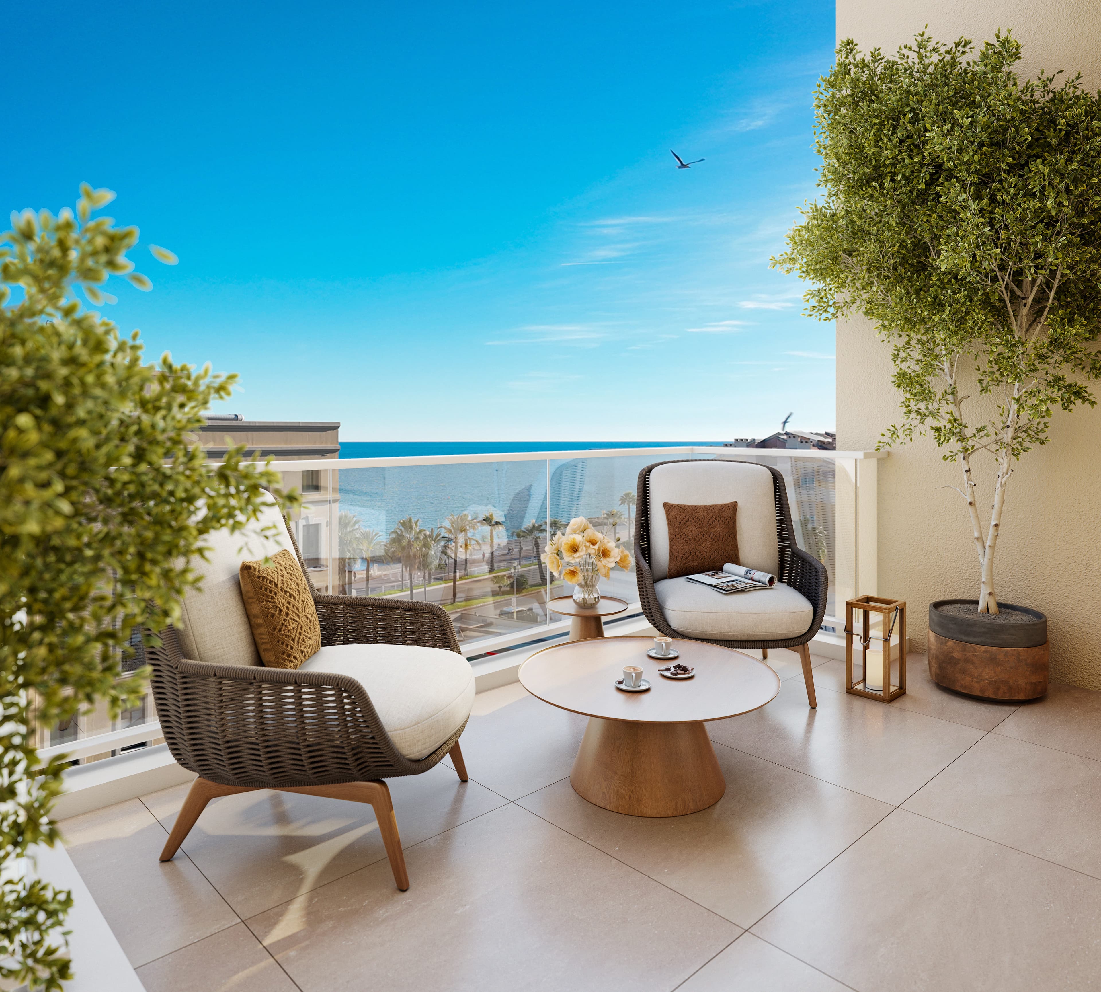 Nice – Californie  - Moderne résidence avec échappées mer - 2 pas de la plages