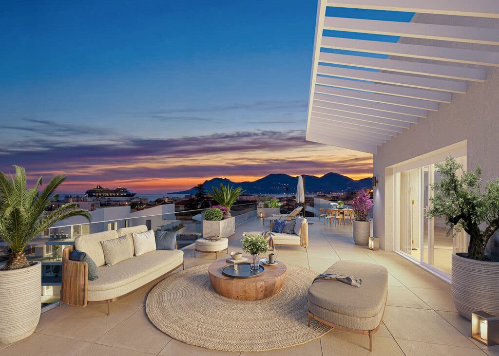 Cannes –  Montfleury –  Spacieux 4P Appartement avec spectaculaire terrasse- Résidence neuve de prestige avec piscine