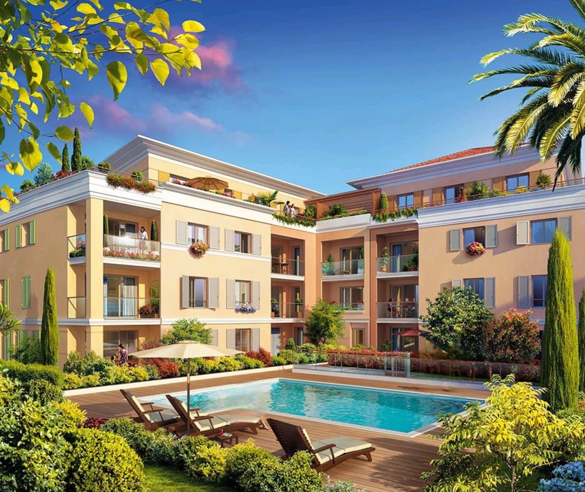 Cannes Palm Beach – 2 pièces avec jardin privatif – Résidence avec piscine