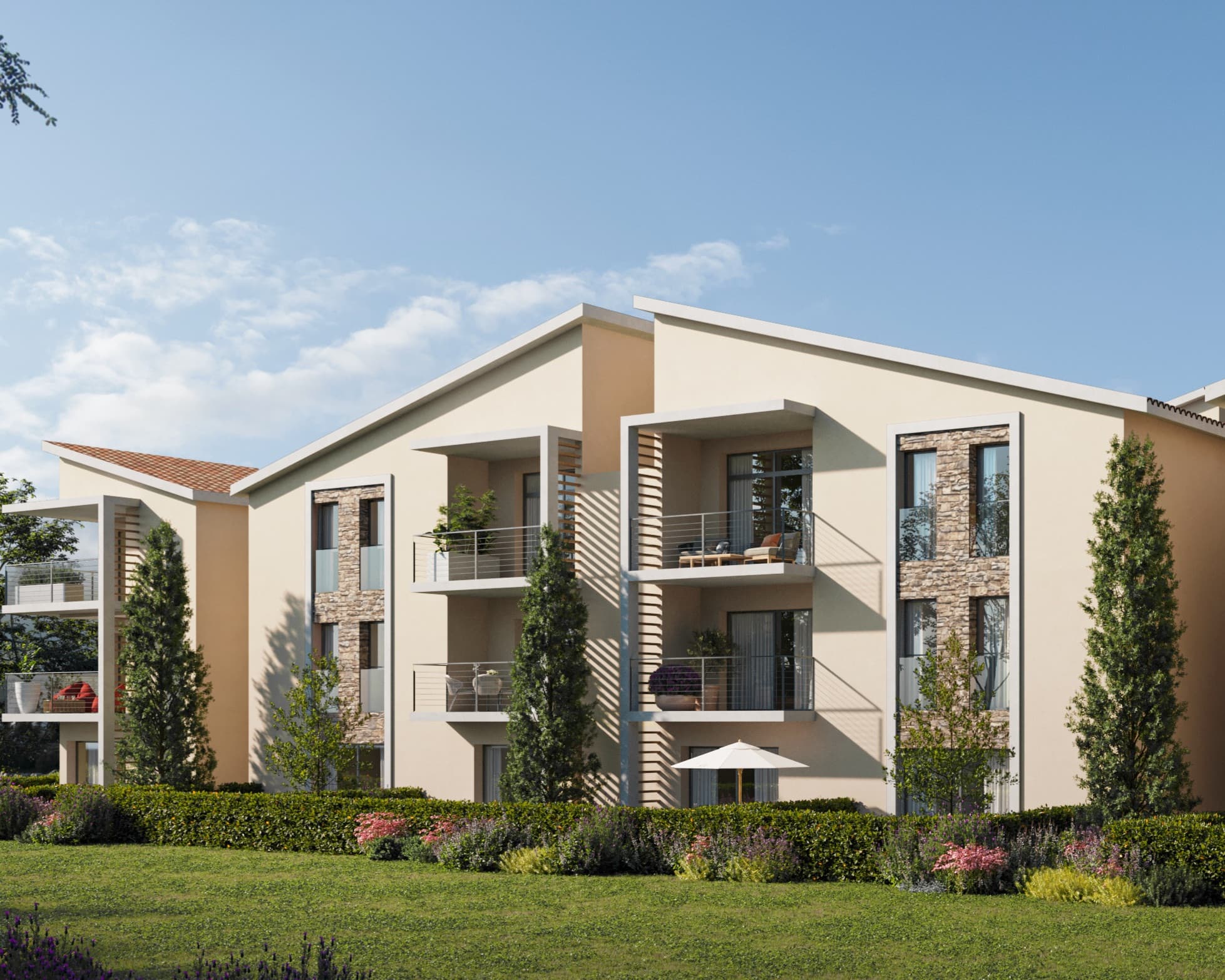 Valbonne – Élégant appartement neuf 3 pièces entouré de nature 